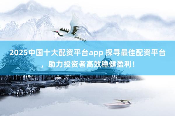 2025中国十大配资平台app 探寻最佳配资平台，助力投资者高效稳健盈利！